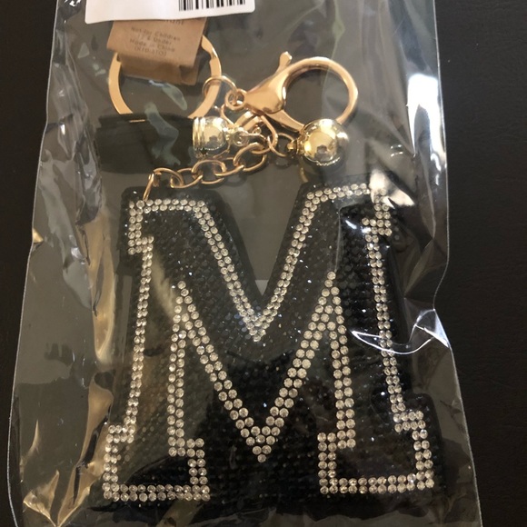 Embellished Rhinestone M Key Chain  NWT - Picture 2 of 4